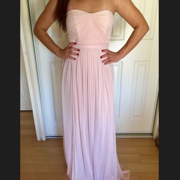Versa Mesh Convertible Bridesmaid Dress in “Petal” - Picture 1 of 5